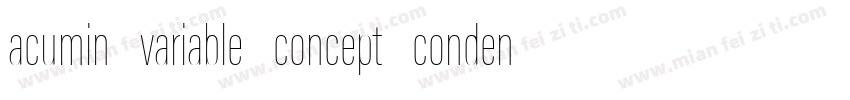 acumin variable concept condensed b字体转换